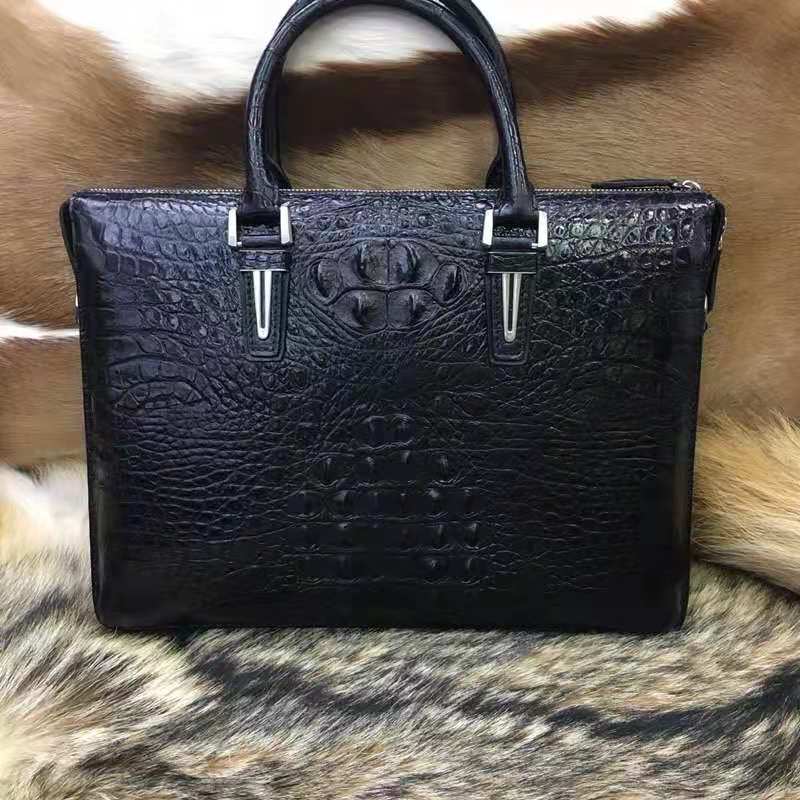 37*28*6cm / 1 New Trendy Designer Luxury Life Men Real Crocodile Skin hand Bag Luxury Crocodile Leather briefcase laptop bag for men