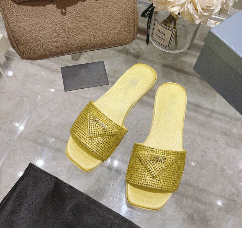 38 / Yellow TX wholesale casual stock thick sole candy color slippers women flat sandals