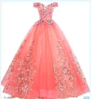 3XL / Orange / NO New Designs Off Shoulder Gold Ball Gown Wedding Dresses Luxury Lace Up Flower Embroidered Banquet Evening Party Dress