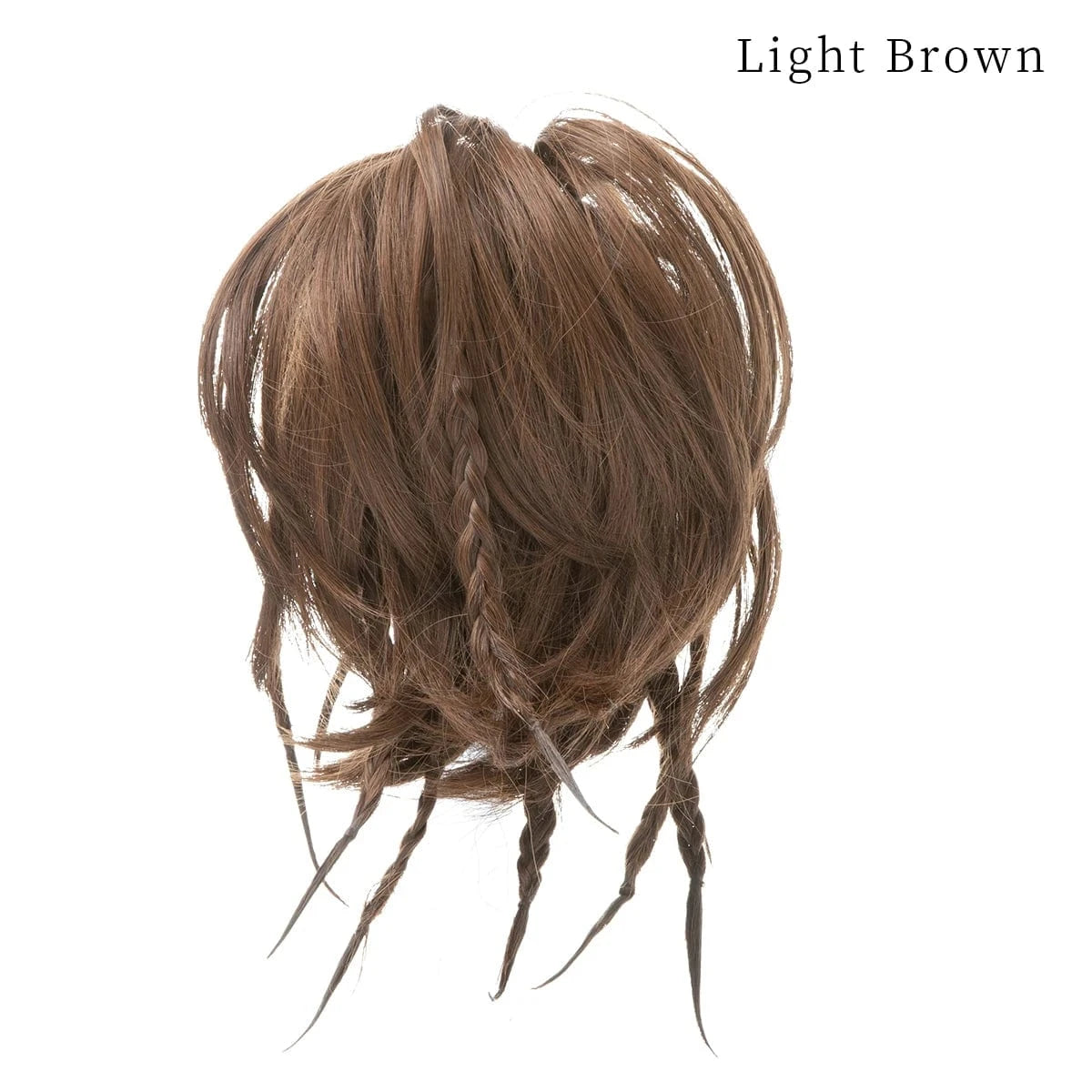 4/30 Wholesale Fashion Curly Large Messy Padding Pieces Synthetic Bun Stick Hair Postiches Chignon  With Braids For White Women