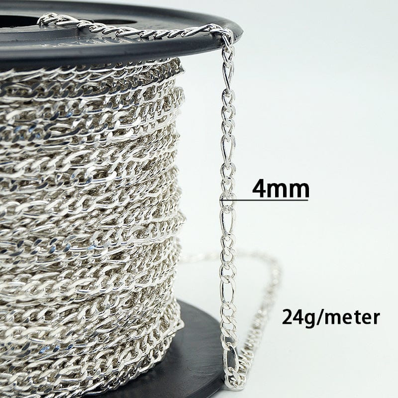 (4.5mm)1m=51g / 3.5mm Sterling Silver 925 Jewellery Wholesale 4mm 6.6mm 8mm 10mm 925 Sterling Silver Cuban Link Chain silver necklace 925