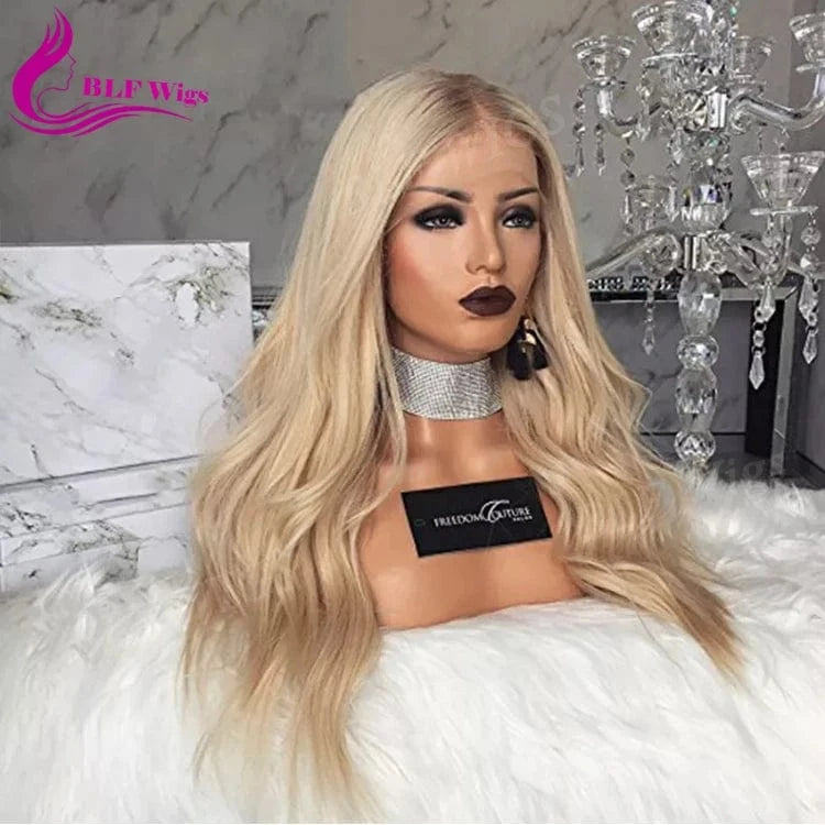 4 613 Ombre Color Full Lace Wig European Human Hair Wigs for White Women