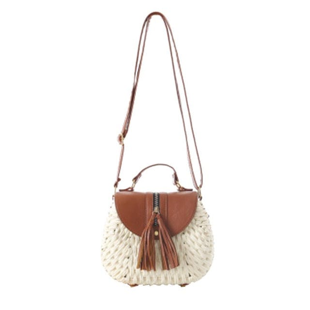 #4 Famous Designer Ladies Woven Knitting Messenger Crossbody Bags Summer Bohemian Tassel Straw Beach Shoulder Bag