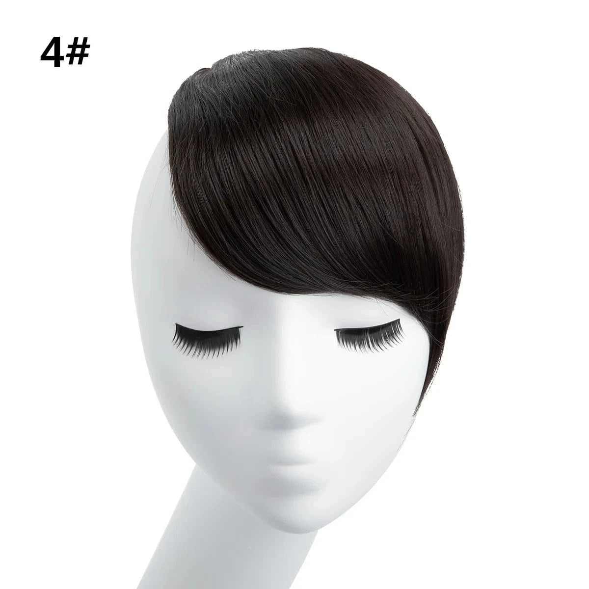 4# Fringe Heat Resistant Hairpiece 8'' Synthetic Hair Straight Bangs Natural Front Bangs Clip In Hair Extensions Line Full Bang