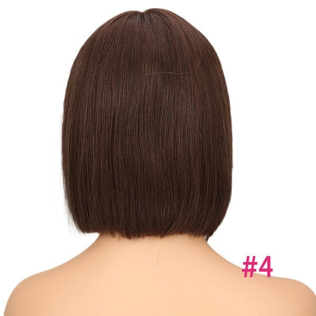 4 Sleek For Women Vendors Brazilian Remy Hair Straight Short Bob Wig Pre Plucked Black Brown Wig Human Hair Lace Front Wigs