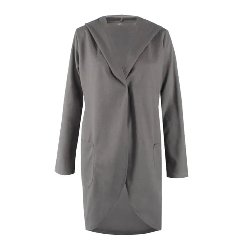 4 XL / Dark Gray S-4XL fashion women coat famale overcoat female medium-long spring autumn winter slim blend woolen outerwear