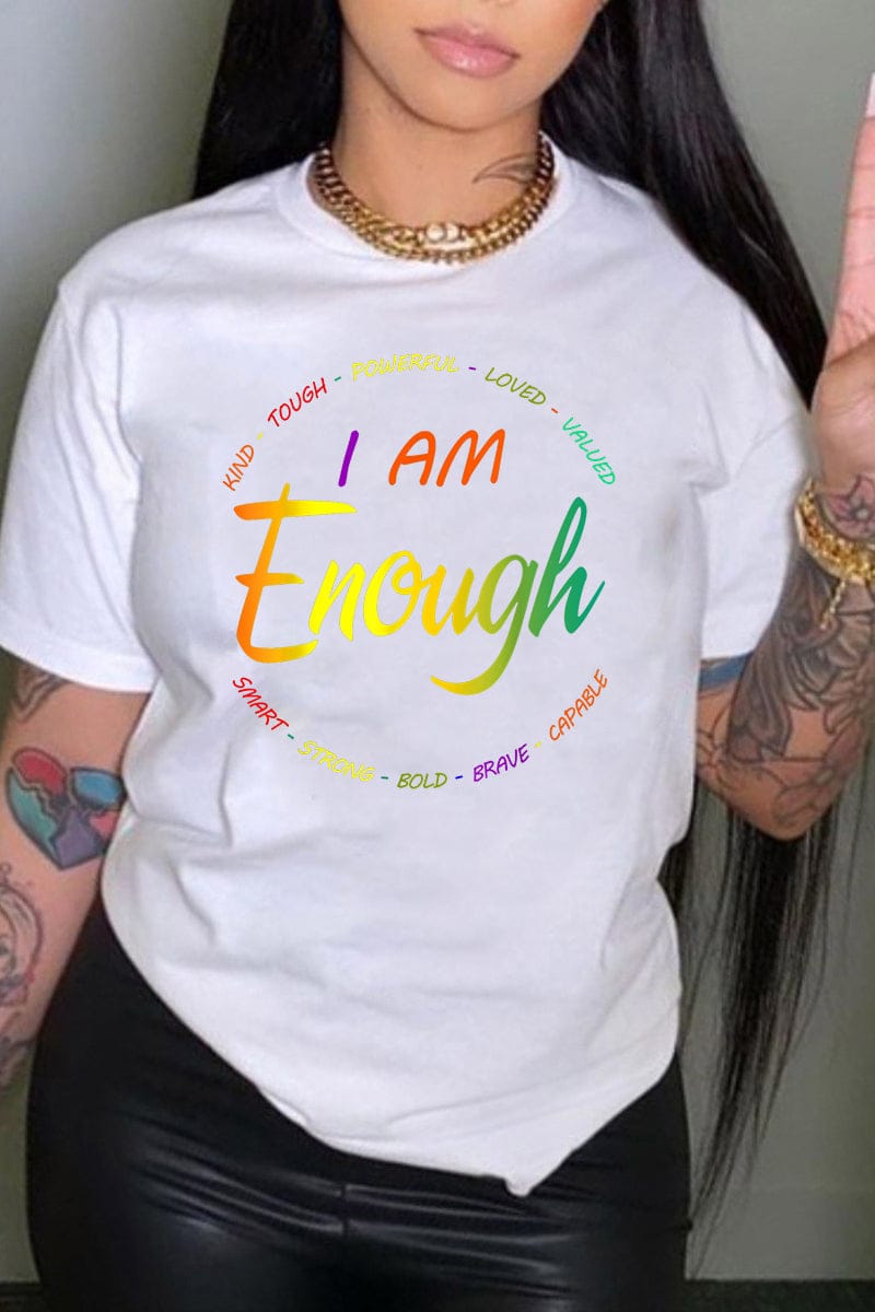 4 XL / White Trendy Women Clothes Summer Women's Clothing Casual Round Neck Pullover Printed T-shirt