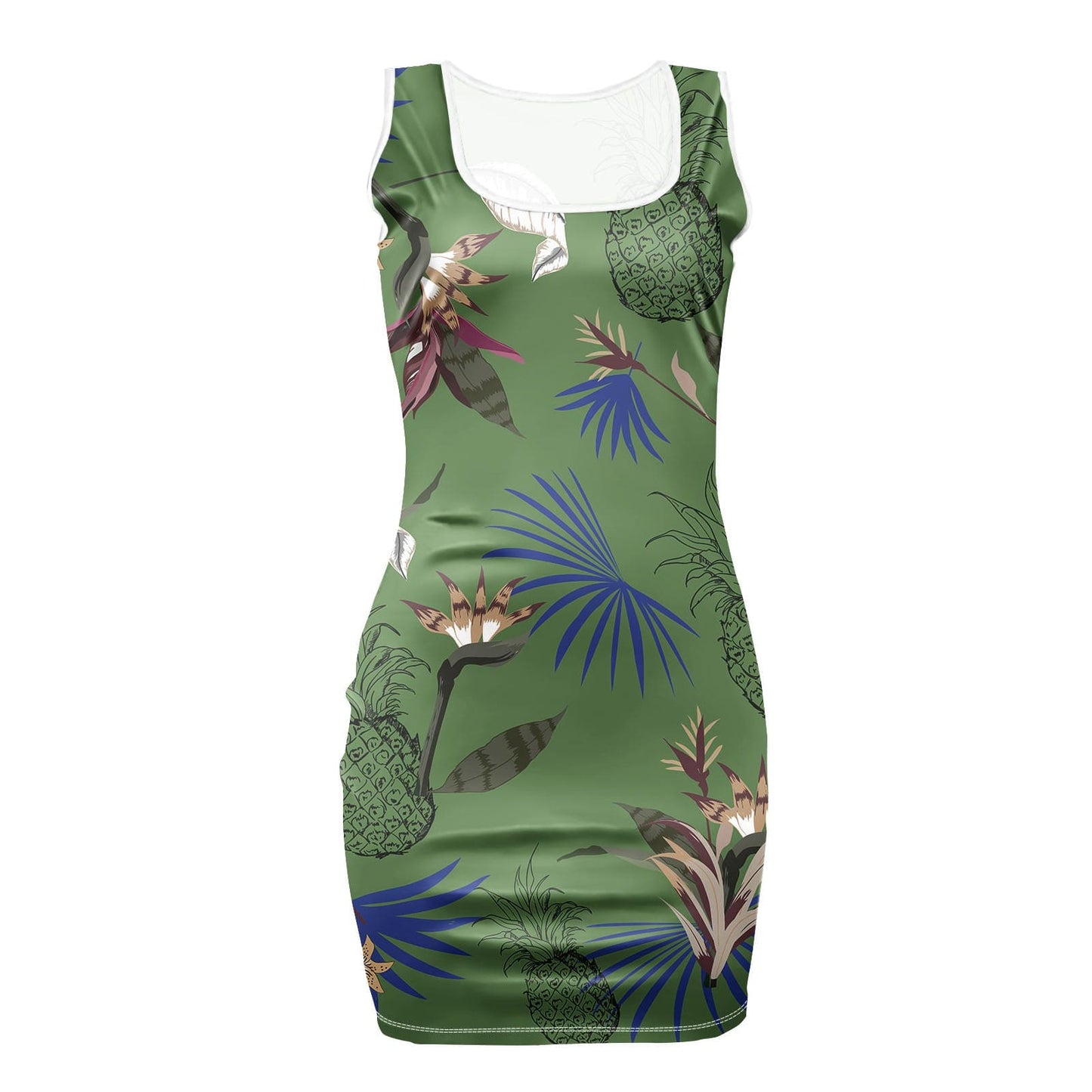 4 XL / XMGW2974D37 Polynesian Red Tribal Print Sexy Bodycon Ladies Elegant Dress Summer  Women Clothing 2023 Women Clothing Trend Fashion Dress