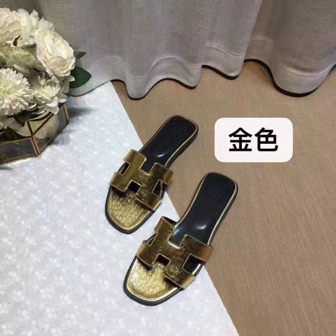 40 / 13 new arrival H cheap price good quality summer candy color korea style female sandal slippers flat bottom outdoor fashion  slides
