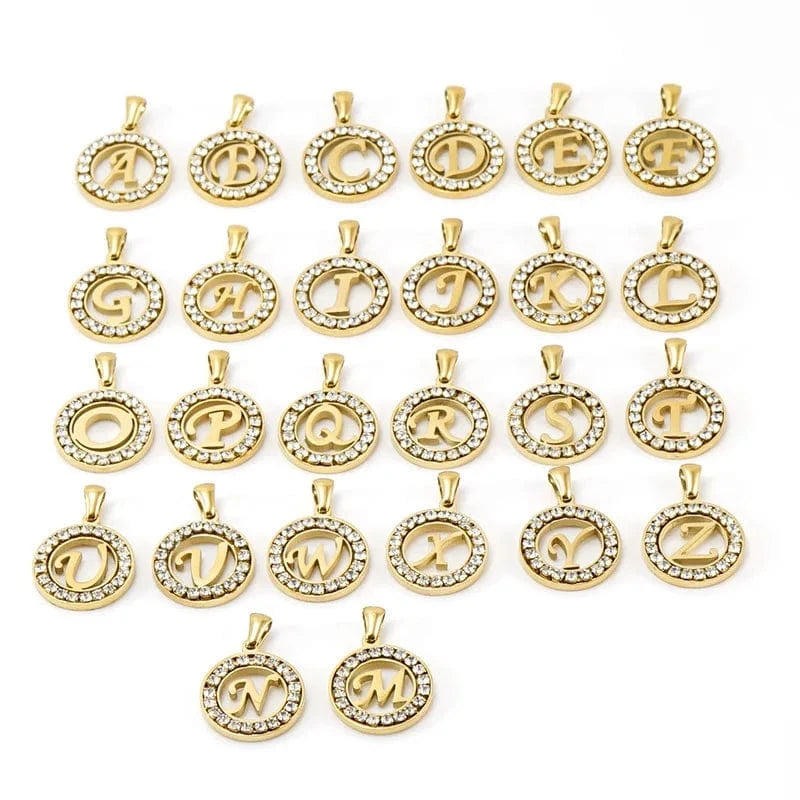 40+5cm / A-Z LHZ Drop shopping  18K Gold plated fashion jewelry necklaces name necklace personalised  316l stainless steel necklace