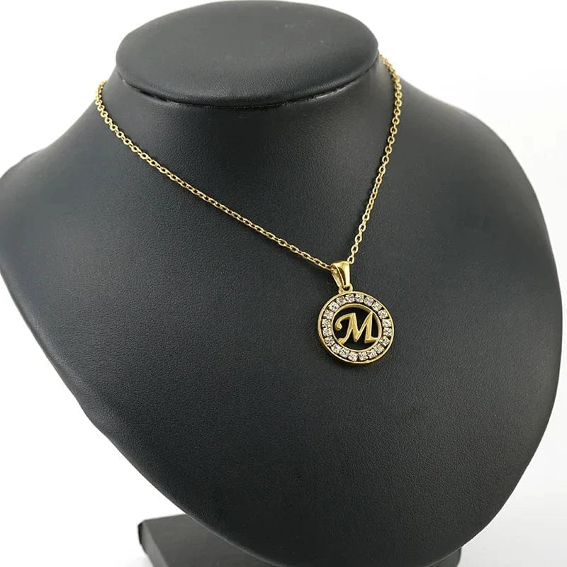 40+5cm / A-Z LHZ Drop shopping  18K Gold plated fashion jewelry necklaces name necklace personalised  316l stainless steel necklace