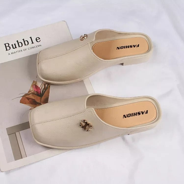 40 / Beige New Style Sandals Light Weight PVC outdoor Women's Low Heel Sandals ladies flat shoes women