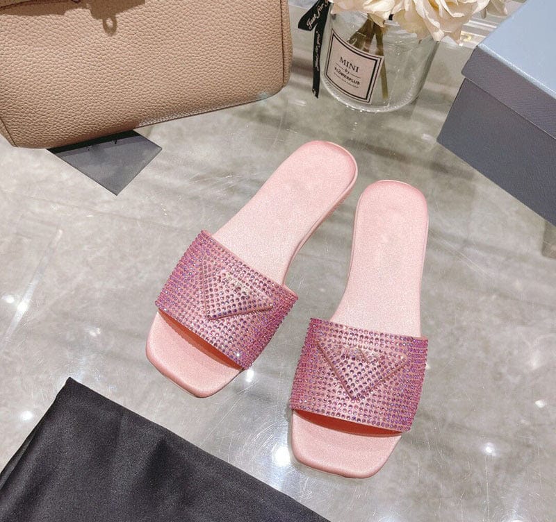 40 / Pink TX wholesale casual stock thick sole candy color slippers women flat sandals