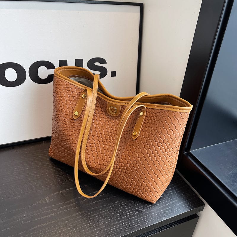 40cm*14cm*26cm / brown New Fashion Handbags 2023 Light Lady High Capacity Tote Bags Lady Design Purses For Ladies