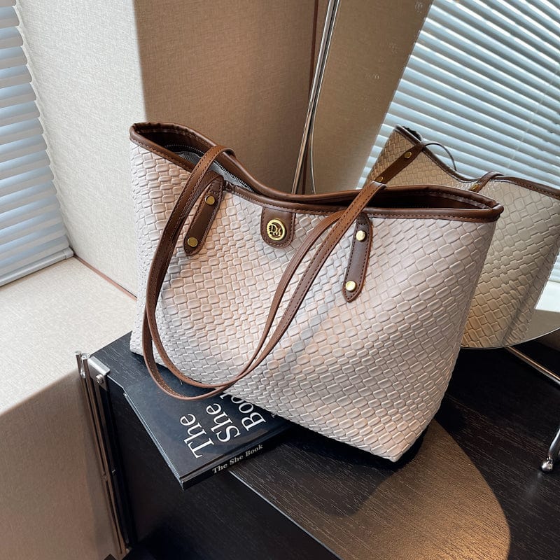 40cm*14cm*26cm / White New Fashion Handbags 2023 Light Lady High Capacity Tote Bags Lady Design Purses For Ladies