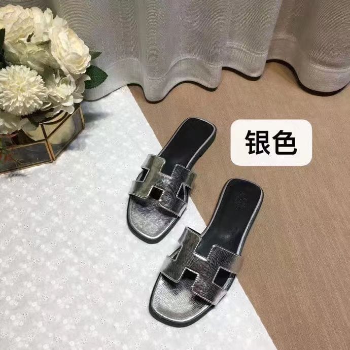 41 / 12 new arrival H cheap price good quality summer candy color korea style female sandal slippers flat bottom outdoor fashion  slides