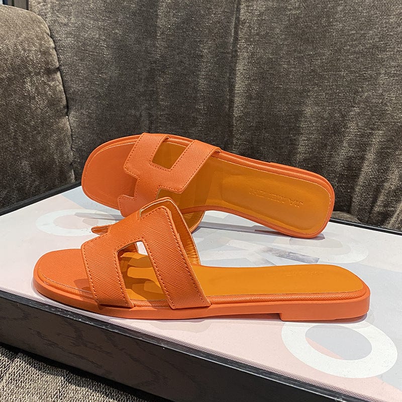 41 / 3 new arrival H cheap price good quality summer candy color korea style female sandal slippers flat bottom outdoor fashion  slides