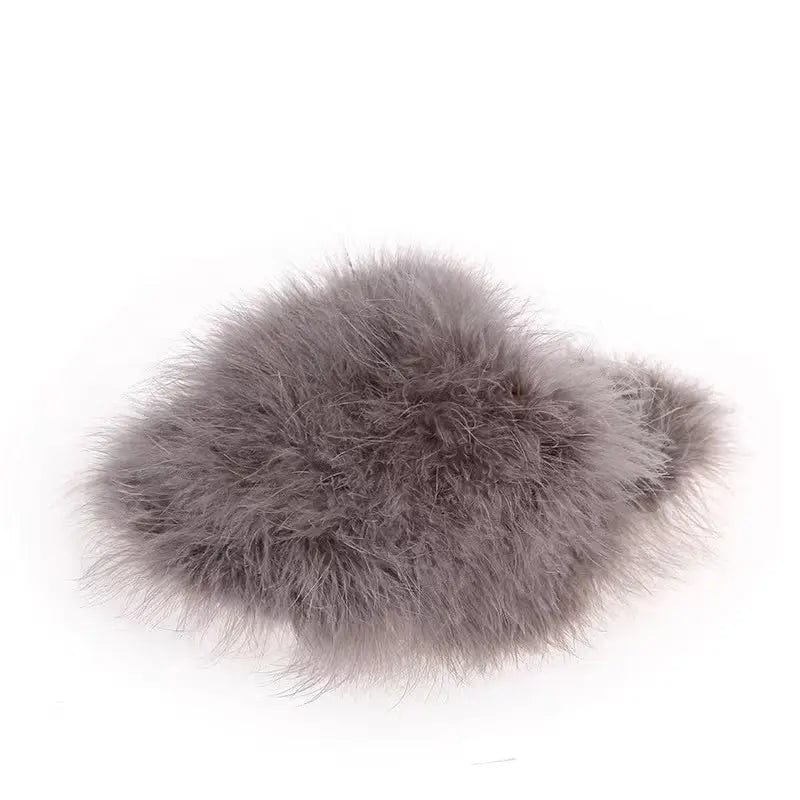 41 / Beige 2022 Latest Fashion High Quality Solid Women's Fashion Soft Home Fluffy Fuzzy shoes Mongolian fur Slippers