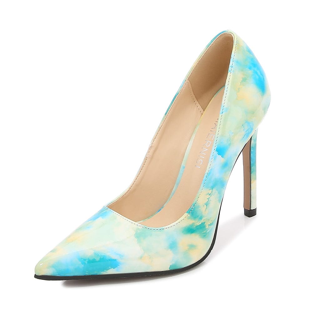 41 / green sh11831a Women's Pointed Toe 11CM Slip On Thin Heels sexy heeled Stiletto Colorful Wedding Pumps