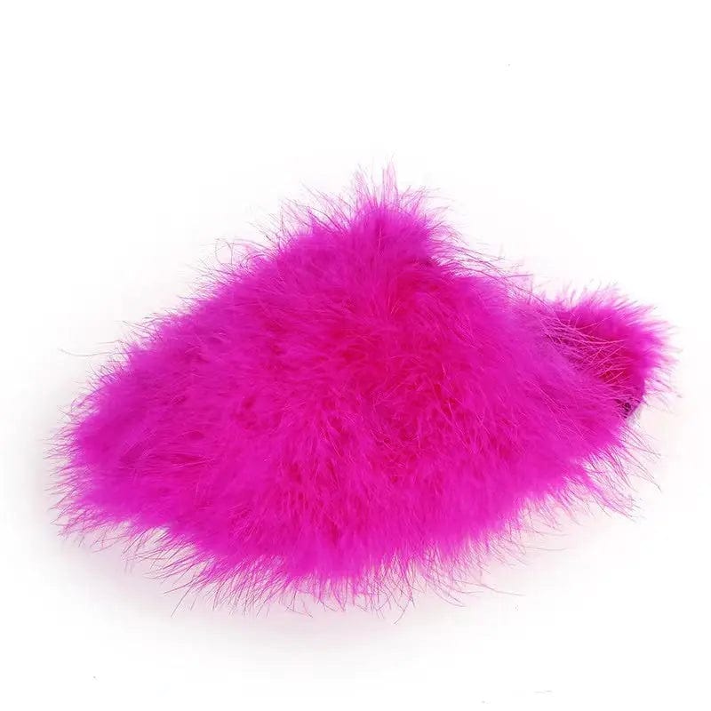 41 / Plum 2022 Latest Fashion High Quality Solid Women's Fashion Soft Home Fluffy Fuzzy shoes Mongolian fur Slippers