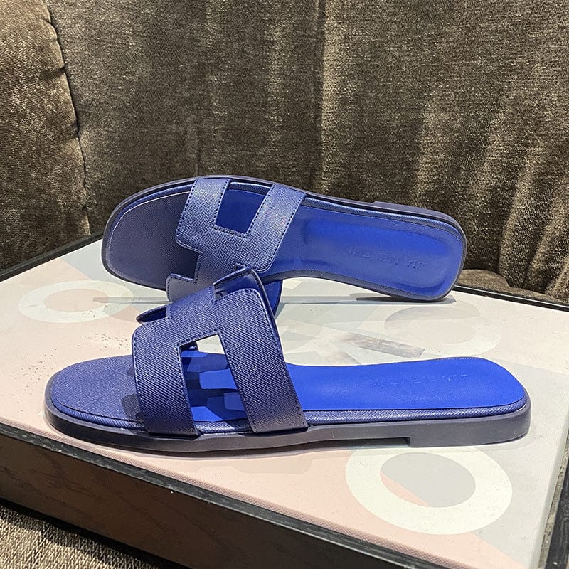 42 / 2 new arrival H cheap price good quality summer candy color korea style female sandal slippers flat bottom outdoor fashion  slides