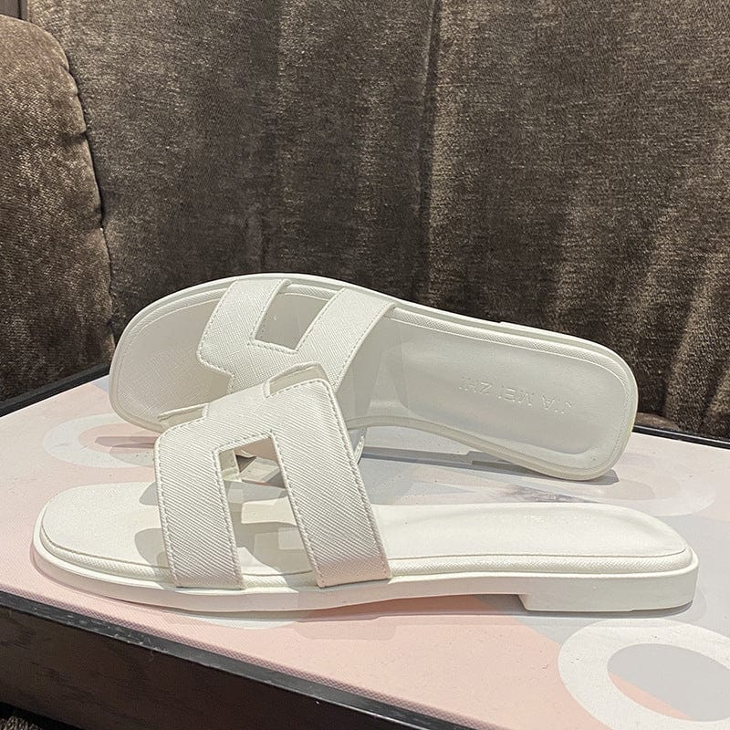 43 / 4 new arrival H cheap price good quality summer candy color korea style female sandal slippers flat bottom outdoor fashion  slides