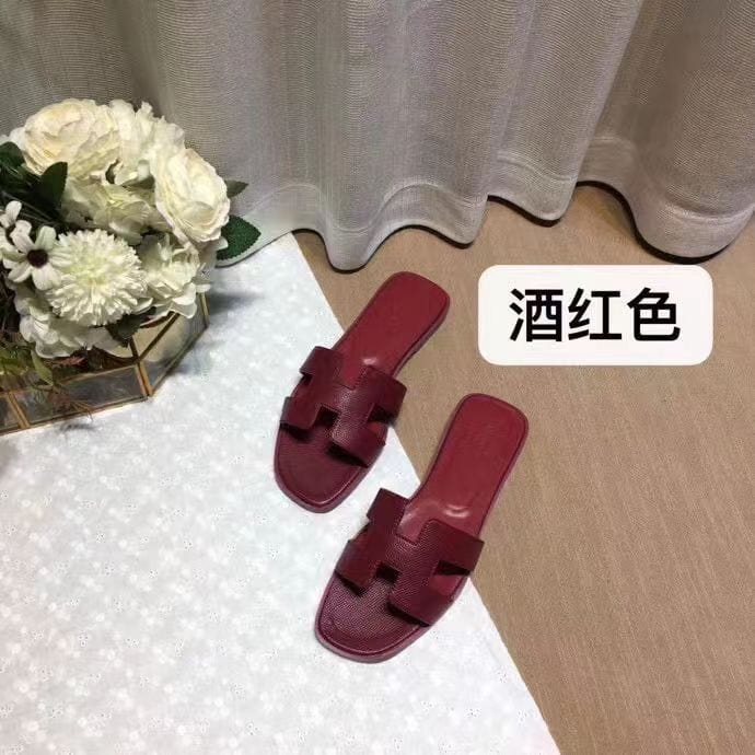 43 / 9 new arrival H cheap price good quality summer candy color korea style female sandal slippers flat bottom outdoor fashion  slides