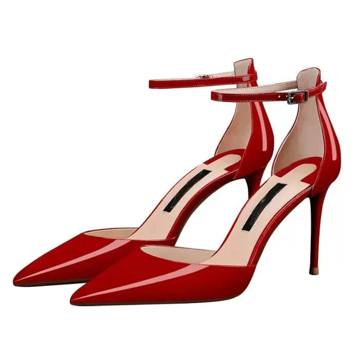 43 / Red Enmayer Custom Logo Women Sandals Custom Square Toe 10cm Ladies shoes