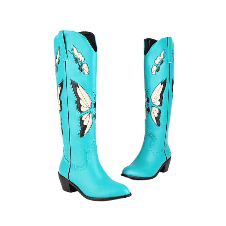 44 / Dark brown New Arrival Hot Sale Unique Square Toe Custom Rider Retro Western Popular Decorative Pattern Women Cowgirl Shoes Boots