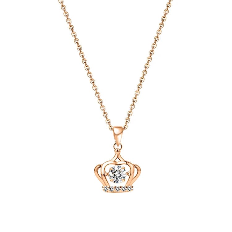 45cm+5cm / Rose gold OEM&ODM VANA Jewelry Stone Necklace Crown Pendant Silver Necklace Oxidized Necklace Set Jewelry