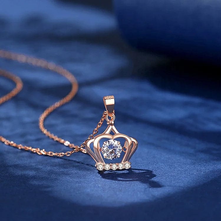 45cm+5cm / Rose gold OEM&ODM VANA Jewelry Stone Necklace Crown Pendant Silver Necklace Oxidized Necklace Set Jewelry