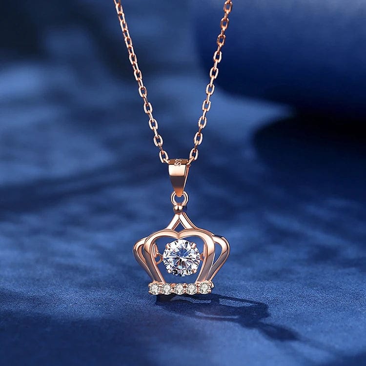 45cm+5cm / Rose gold OEM&ODM VANA Jewelry Stone Necklace Crown Pendant Silver Necklace Oxidized Necklace Set Jewelry