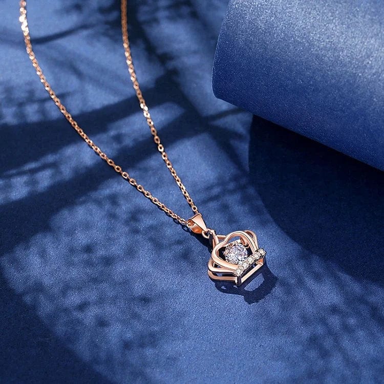 45cm+5cm / Rose gold OEM&ODM VANA Jewelry Stone Necklace Crown Pendant Silver Necklace Oxidized Necklace Set Jewelry