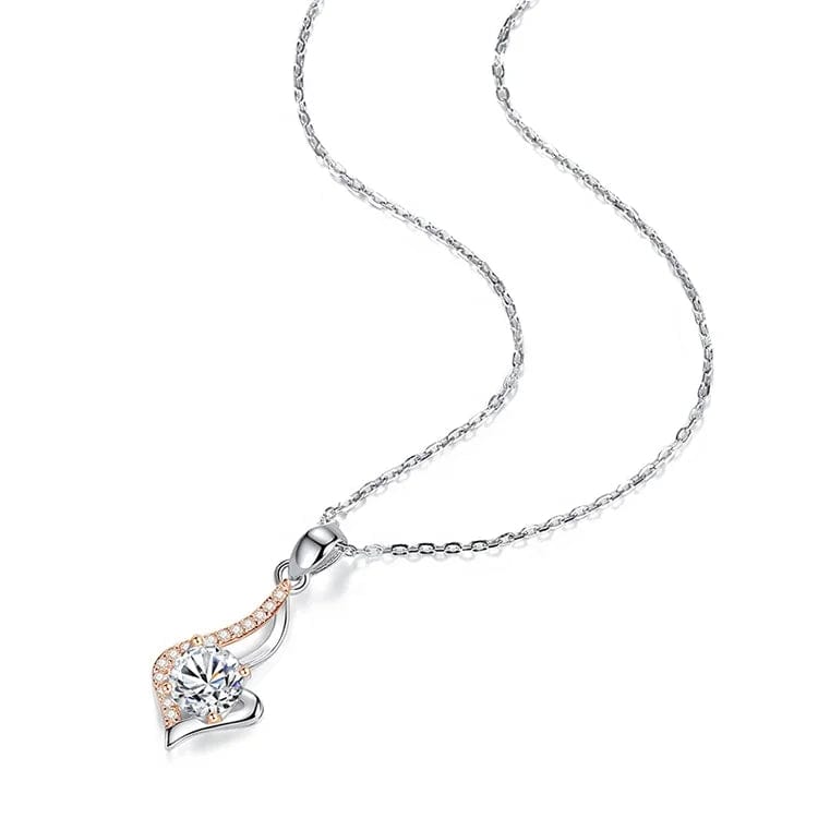45cm+5cm / White OEM&ODM China Supplier Cubic Zirconia Beautiful Adjustable Moissanite Necklace For Women