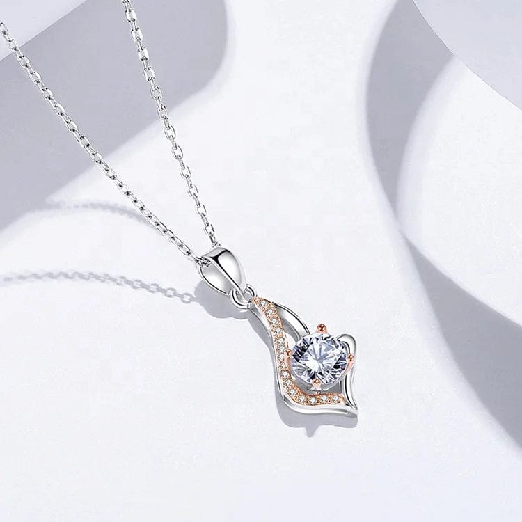 45cm+5cm / White OEM&ODM China Supplier Cubic Zirconia Beautiful Adjustable Moissanite Necklace For Women