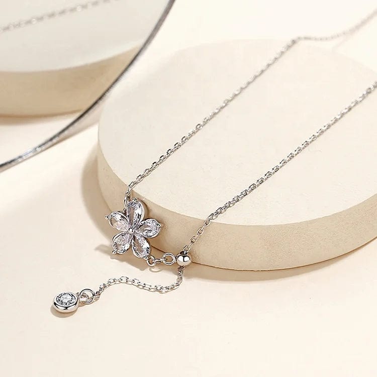 45cm+5cm / White OEM&ODM Chinese Cubic Zirconia Custom Hot Sale Custom Name Real Gold Made Necklaces