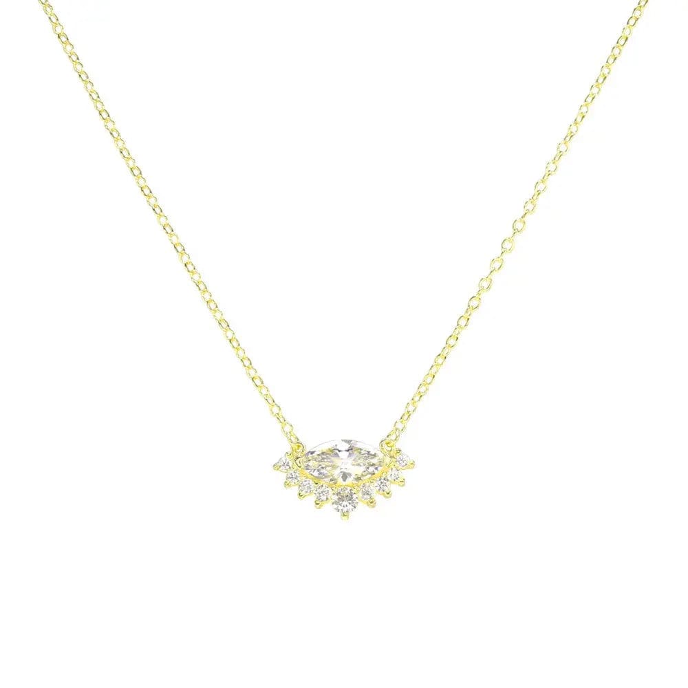 45cm+5cm / YYN0193-3 Slovehoony Luxury Crystal Eye Pendant Necklace 925 Sterling Silver CZ Necklace Like Shining Diamond For Women Fine Jewelry Gift