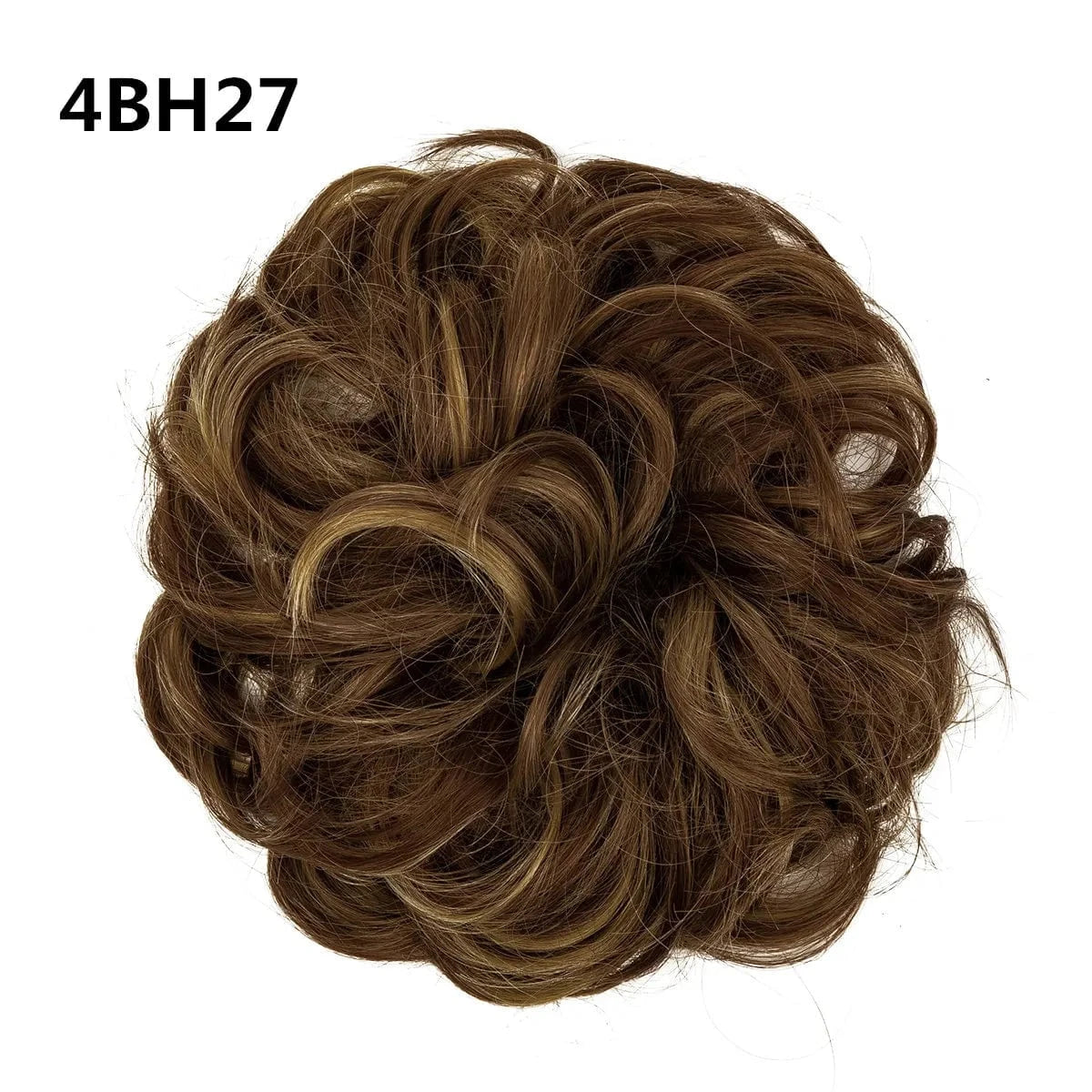 4BH27 SARLA Wholesale Fabric Wrap Curly Wigs Scrunchie Elastic Rubber Band SyntheticEasy Messy Hair Bun Extensions chignon Hair Women