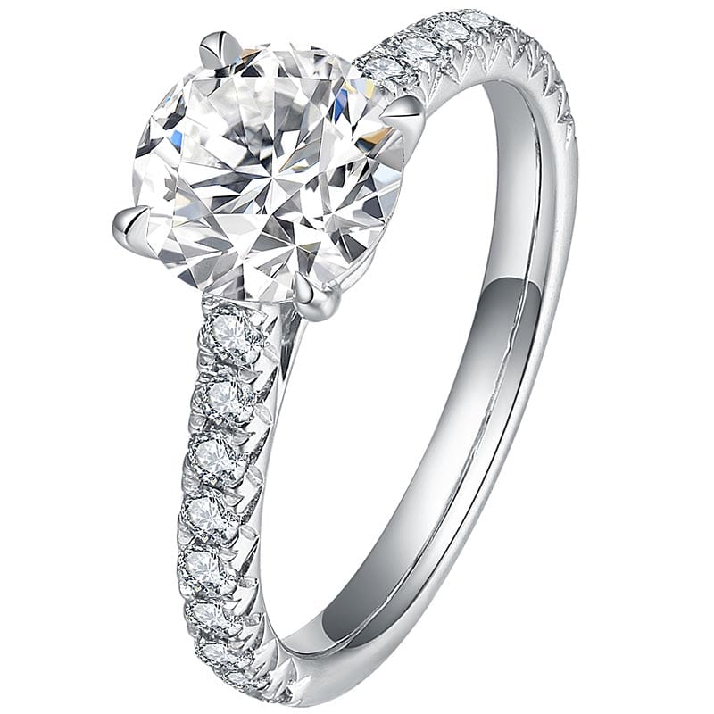 5 / 0.3ct oem modern jewelry genuine white gold wholesale prices cvd hpht lab grown diamond fashion wedding ring