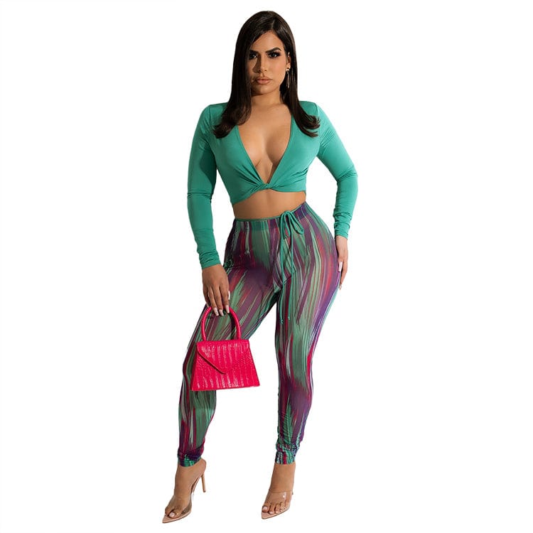 5 XL / P286604-4 Trendy Women Clothes 2022 Women Summer Crop Top Set Large Size Ladies Fashion Smooth Skinny