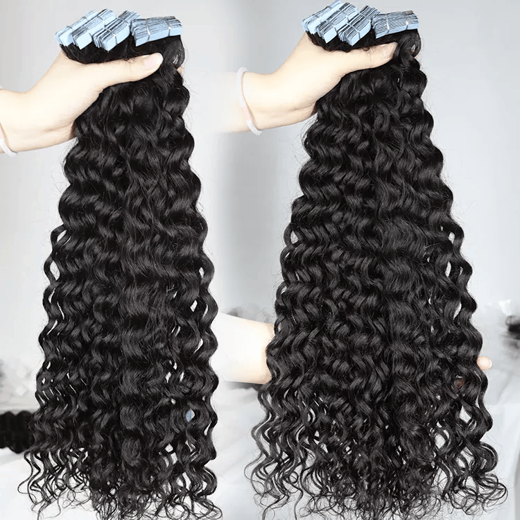 50% OFF raw indian tape in extensions virgin human hair double drawn tape in hair extensions