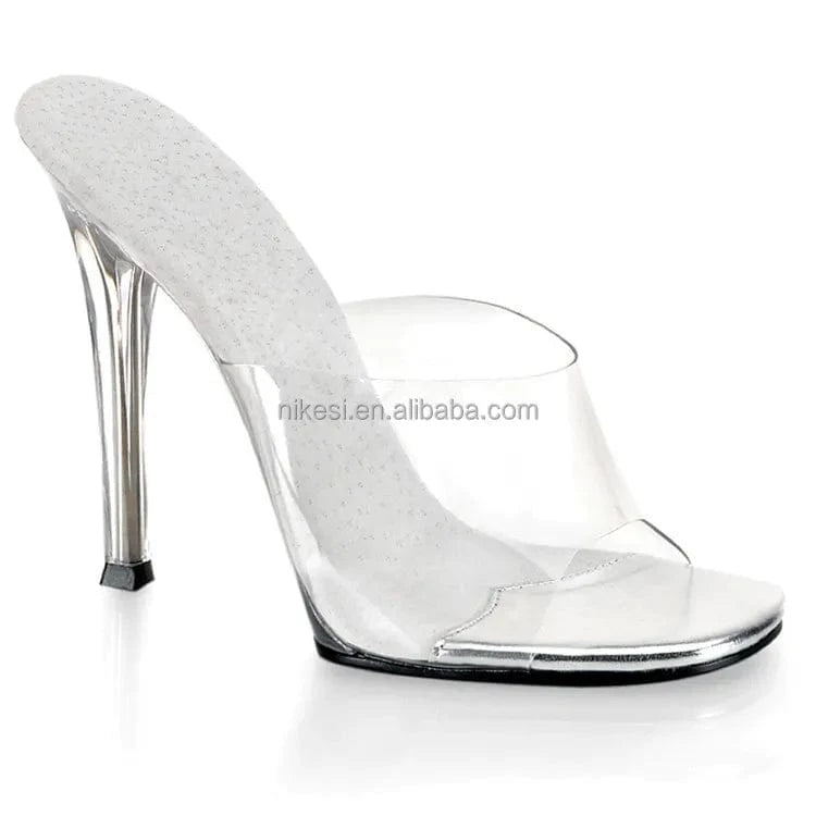 5inch-12cm Crystal transparent Bikini model bodybuilding special sexy high heels standard heel height  waterproof platform 1cm