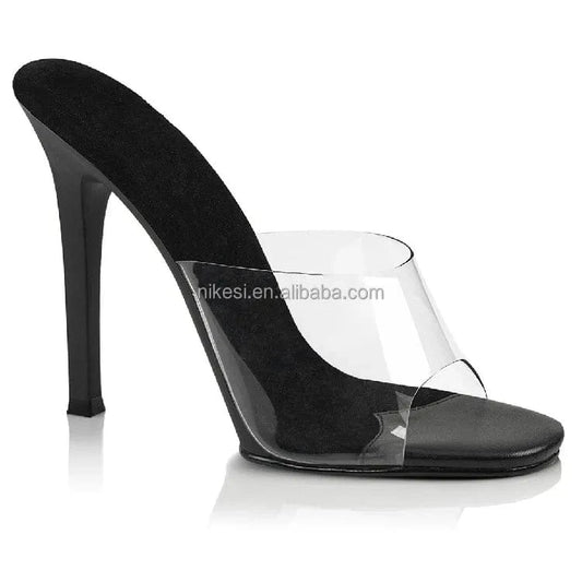 5inch-12cm Crystal transparent Bikini model bodybuilding special sexy high heels standard heel height  waterproof platform 1cm