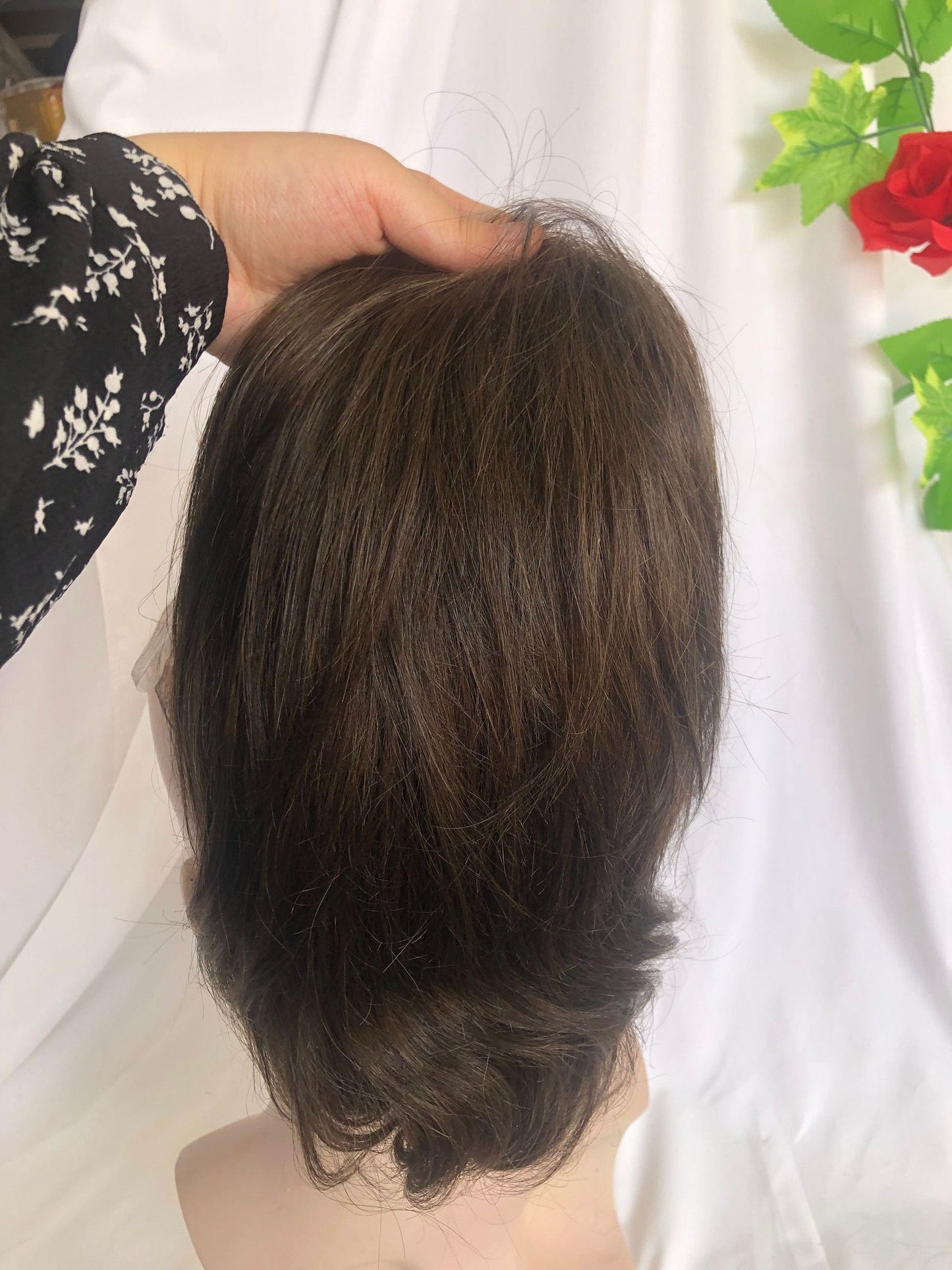 6-7 inches / #4 / 10"x8" Ombre Blonde 4T22 Toupee Lace with PU Brazilian Hair Mens Toupee 100% Human Hair Man Toupee Hair System