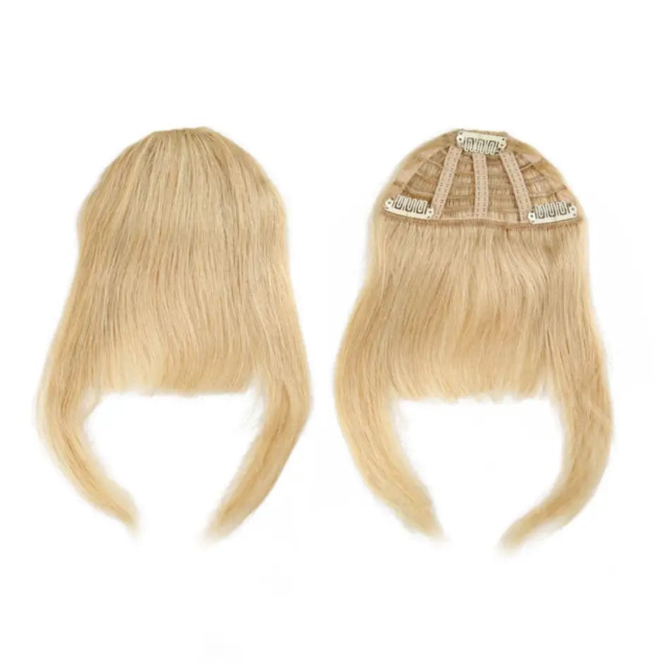 6 Inches / 613 Stock Blonde Brown Black Blunt Bangs Clip 100 Human Hair