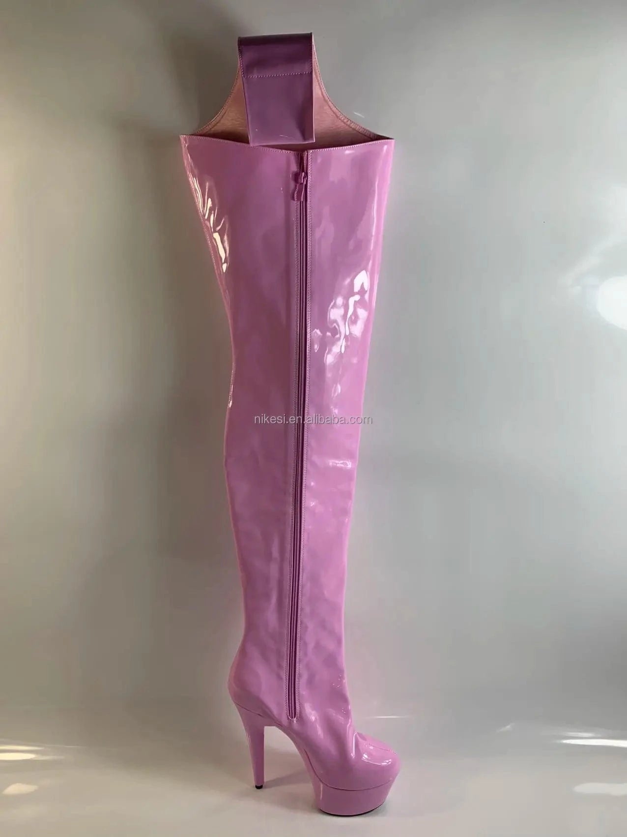 6 / Pink 15 cm the pink high with knees and the waist boots nightclub dance fashion models show sexy jumpsuits boots shoes