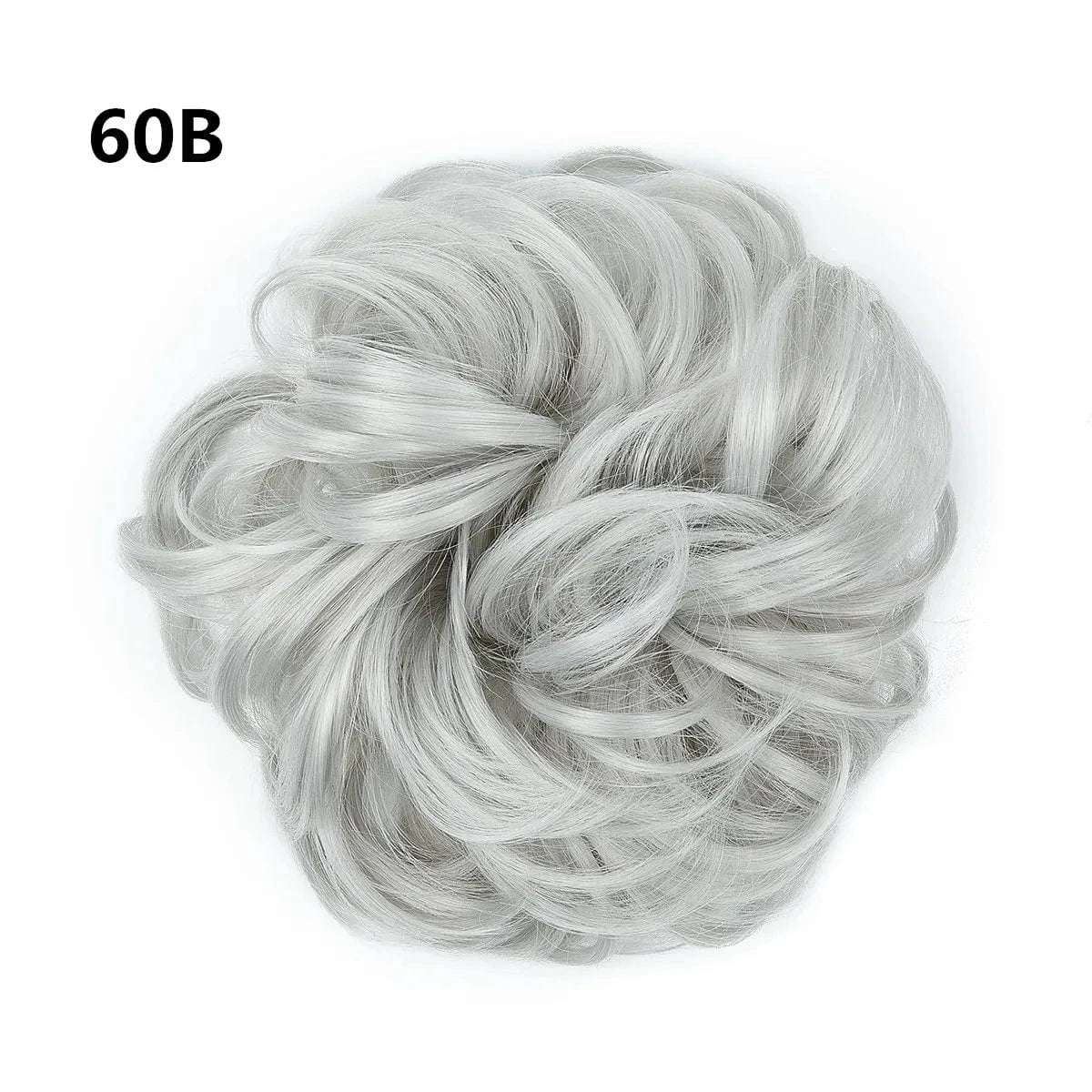 60B SARLA Wholesale Fabric Wrap Curly Wigs Scrunchie Elastic Rubber Band SyntheticEasy Messy Hair Bun Extensions chignon Hair Women