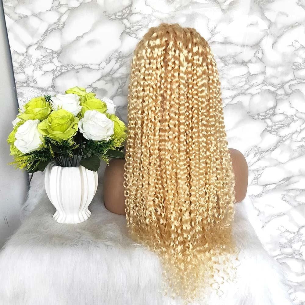 613 blonde 150% 180% Density Human Lace Frontal  Wigs, Top Grade Pre-Plucked 13x4 13x6 HD Transparent Virgin Hair Wig