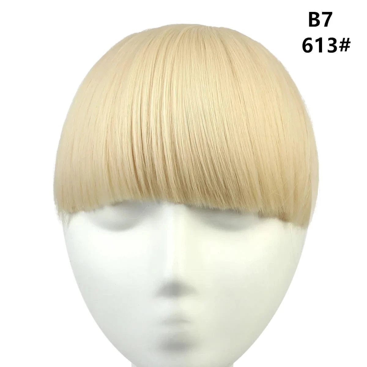 613# SARLA 8'' high quality synthetic fiber Natural Looking One Piece Straight Short  Hair Bangs For  Women