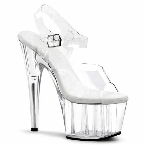 6inch-15cm ultra high heel crystal transparent sole transparent upper sexy pole dance studio training shoes wear resistant